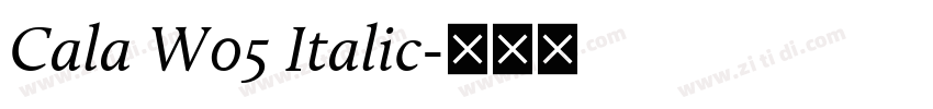 Cala W05 Italic字体转换